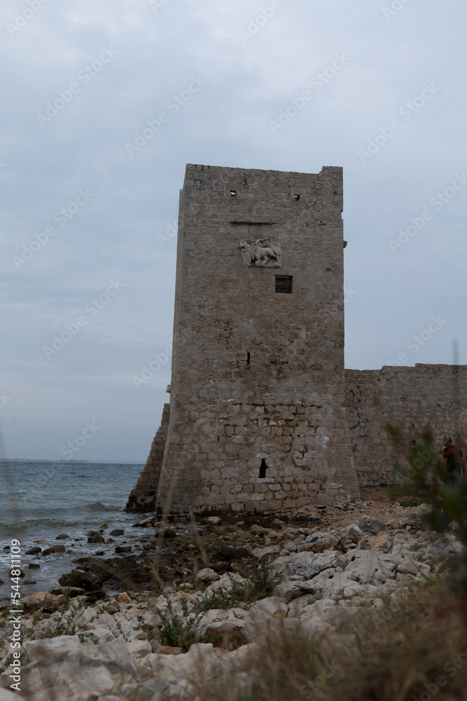 castle ruins  on the coast