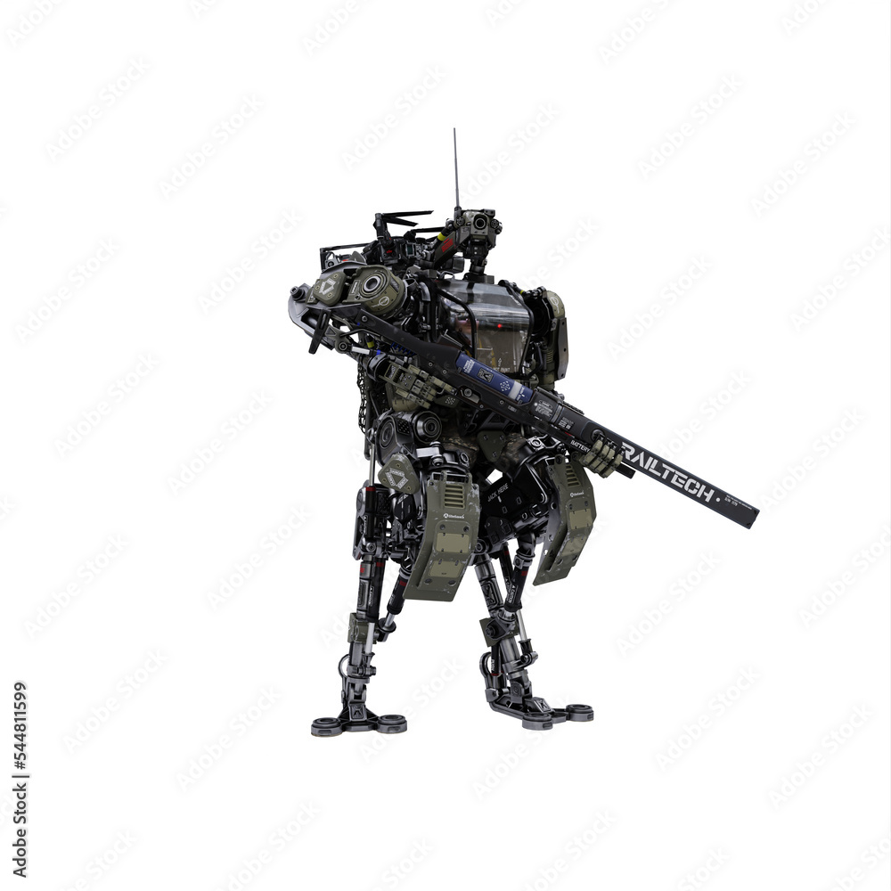 Heavy Combat robot cyborg soldier Stock Photo | Adobe Stock