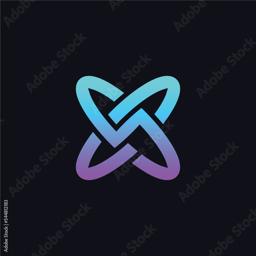 letter S orbital path logo