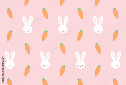 seamless pattern with rabbit and carrot for banners, cards, flyers, social media wallpapers, etc.