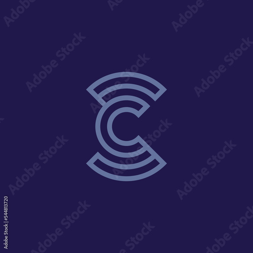 SC or CS logo. perfect combination of letter S and C. SC signal logo