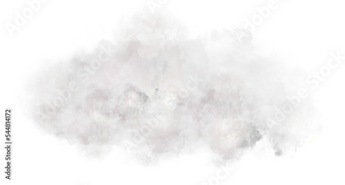 White fog texture isolated on transparent background