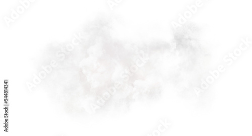 White fog puff isolated on transparent background