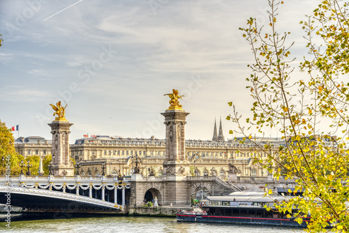 Paris landmarks in autumn, HDR Image