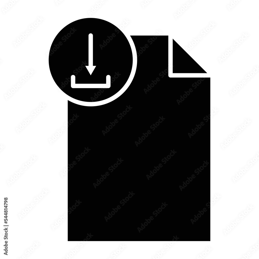 Paper glyph icon illustration with down arrow. suitable for document download icon. icon related to document, file. Simple vector design editable. Pixel perfect at 32 x 32 Paper glyph icon illustration with down arrow. suitable for document download icon. icon related to document, file. Simple vector design editable. Pixel perfect at 32 x 32