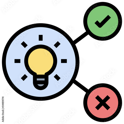 hypothesis filled outline style icon