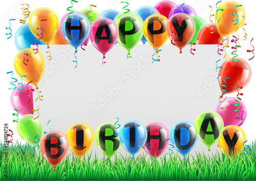 Happy Birthday Balloons Par...