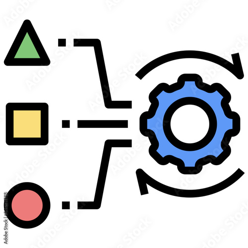 simulation filled outline style icon