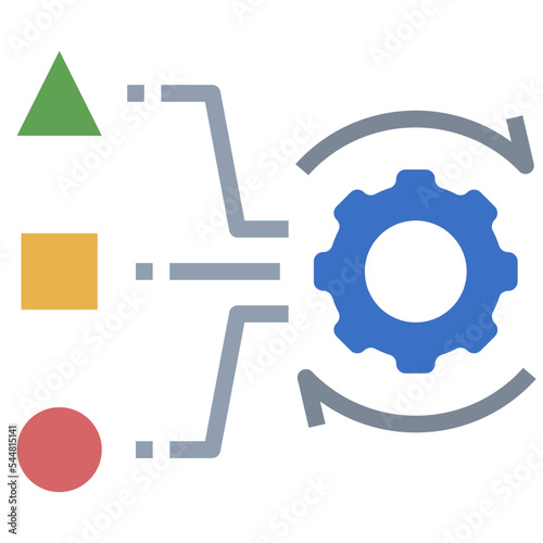 simulation flat style icon