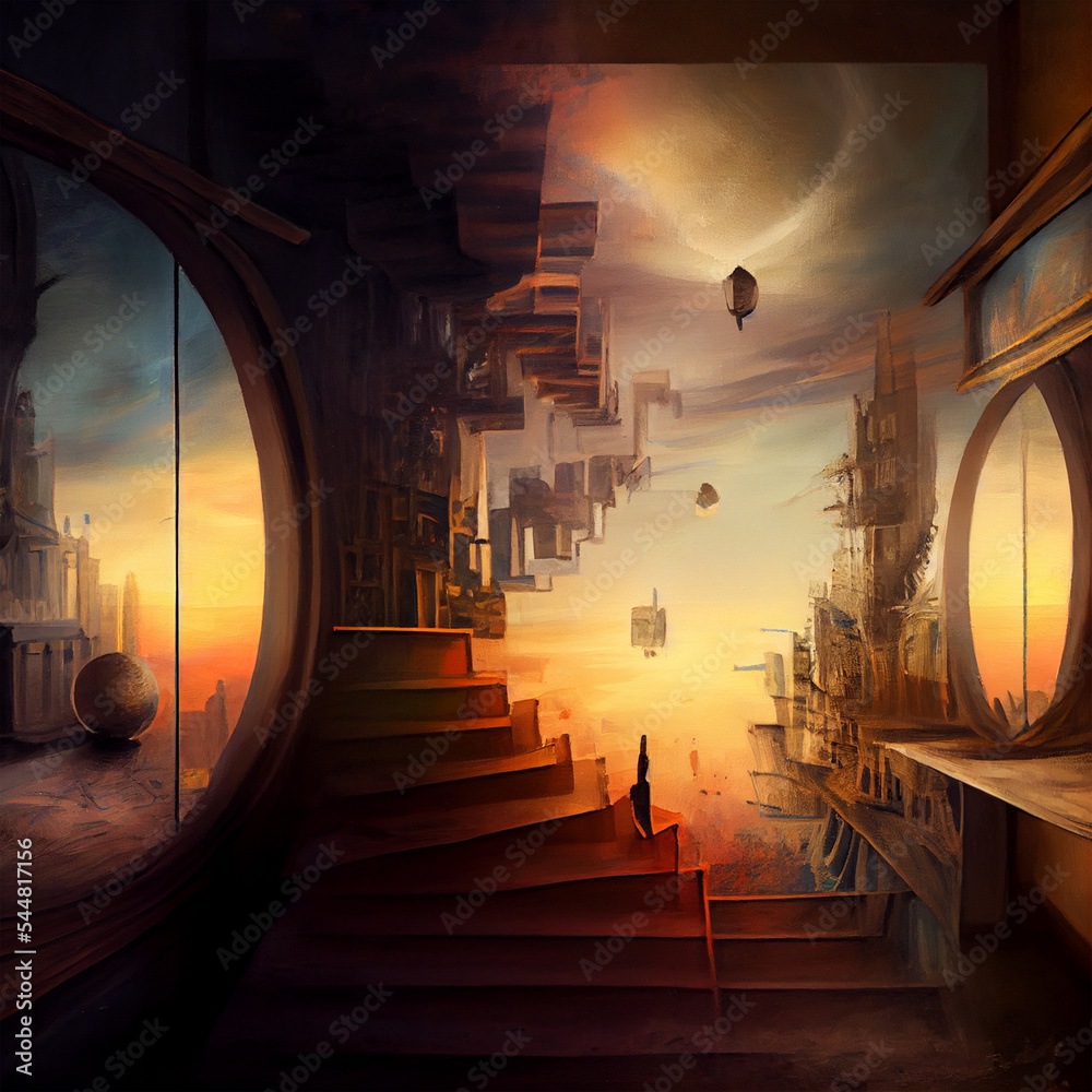 concept of parallel realities or universe, multiverse, abstract