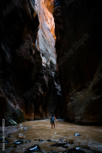 Person in Canyon photo