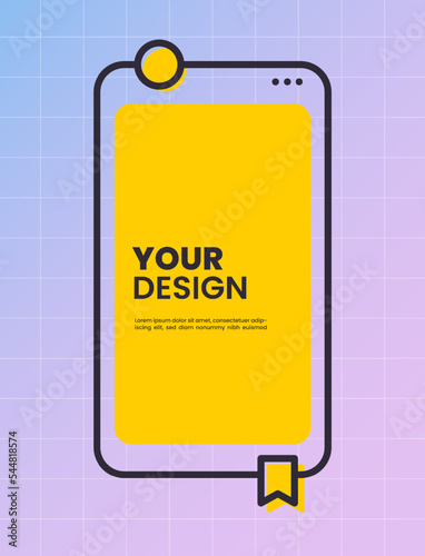 Social mobile app story interface template. Social media stories mock up.