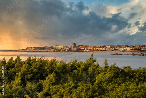 view from west of Isola Rossa at sunset - Sardegna