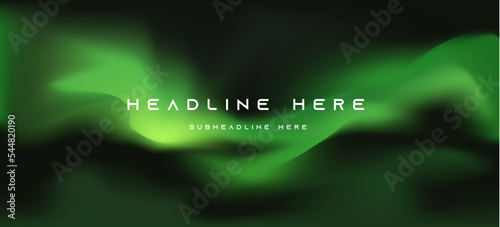 aurora green night mesh gradient modern background design for banner brochure flyer presentation template