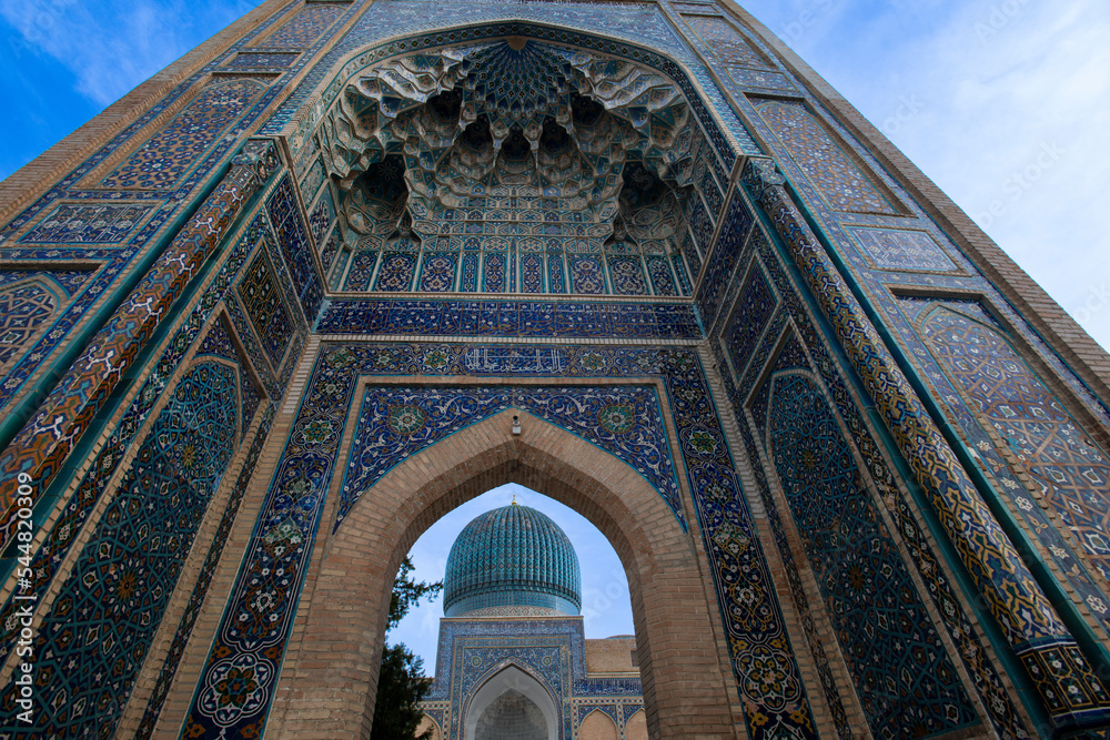The Gur-Emir mausoleum, where the tomb of Tamerlane, Samarkand, Uzbekistan