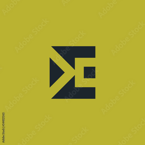 initial letter E logo. abstract and modern letter E monogram