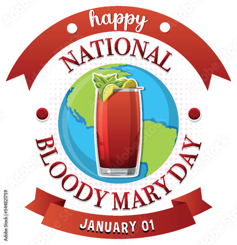 Happy national bloody mary day icon