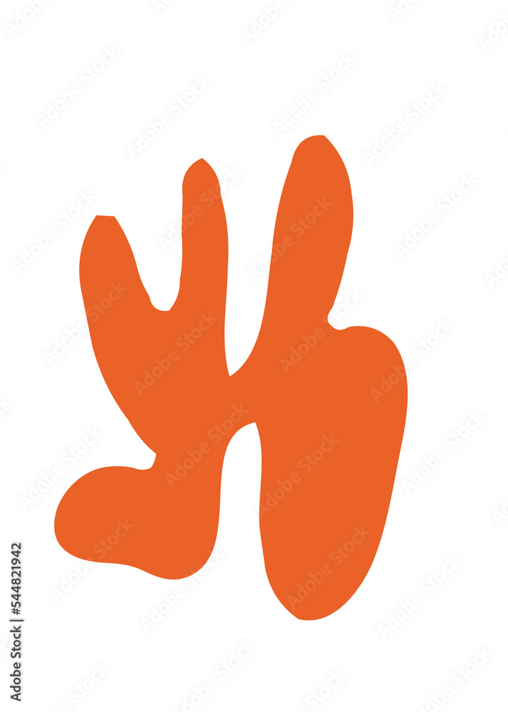 Orange Organic Abstract Shape Orange Organic Abstract Shape