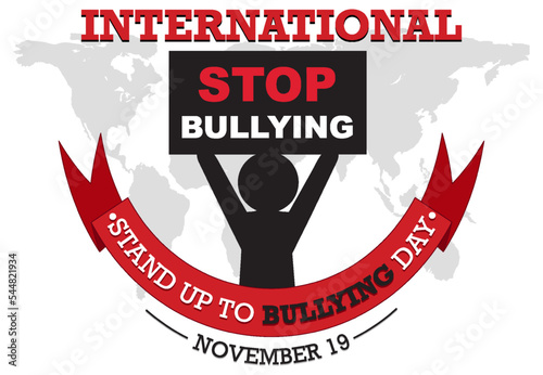 International stand up to bullying day poster design