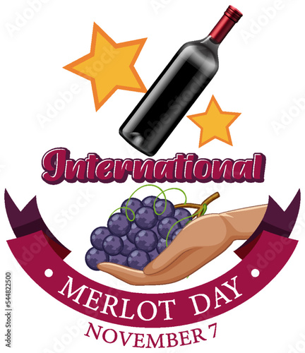 International merlot day poster design