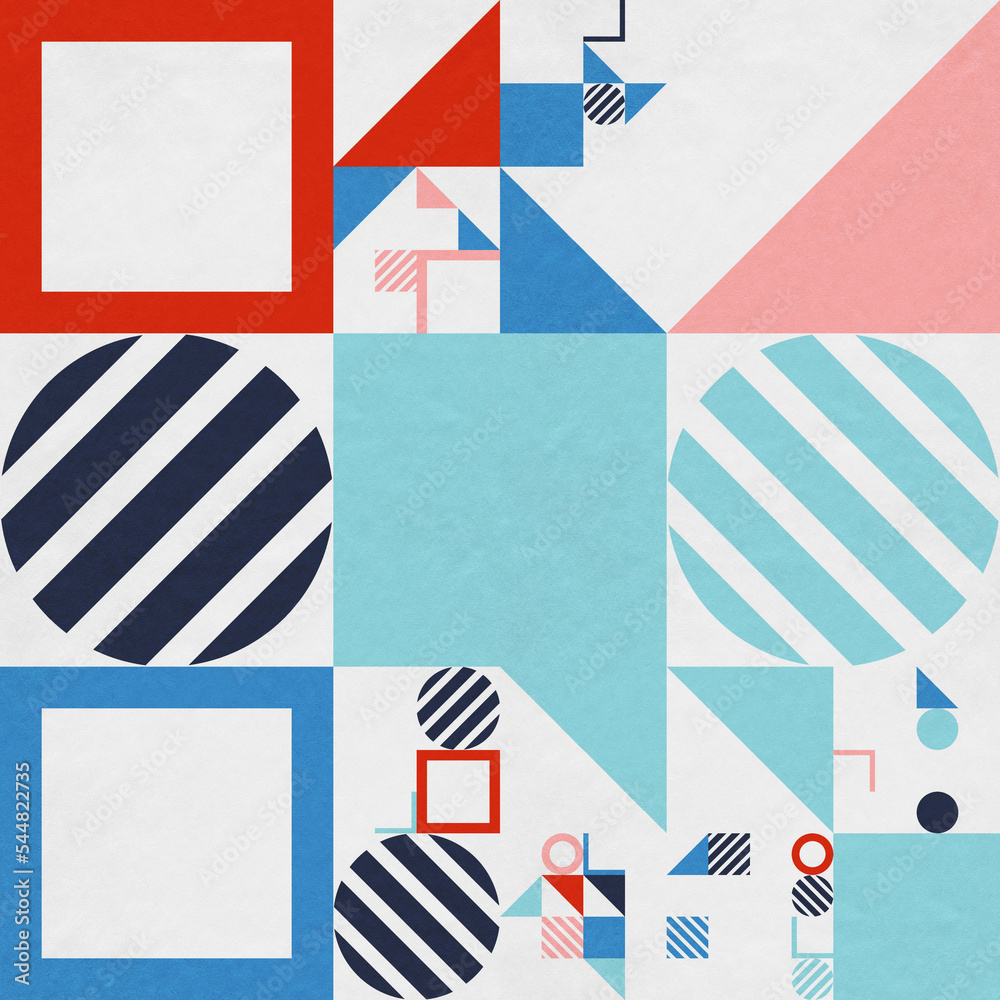 Obraz premium abstract geometric figures, bauhaus background
