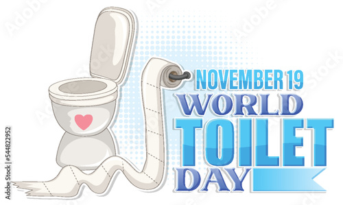 World toilet day text design