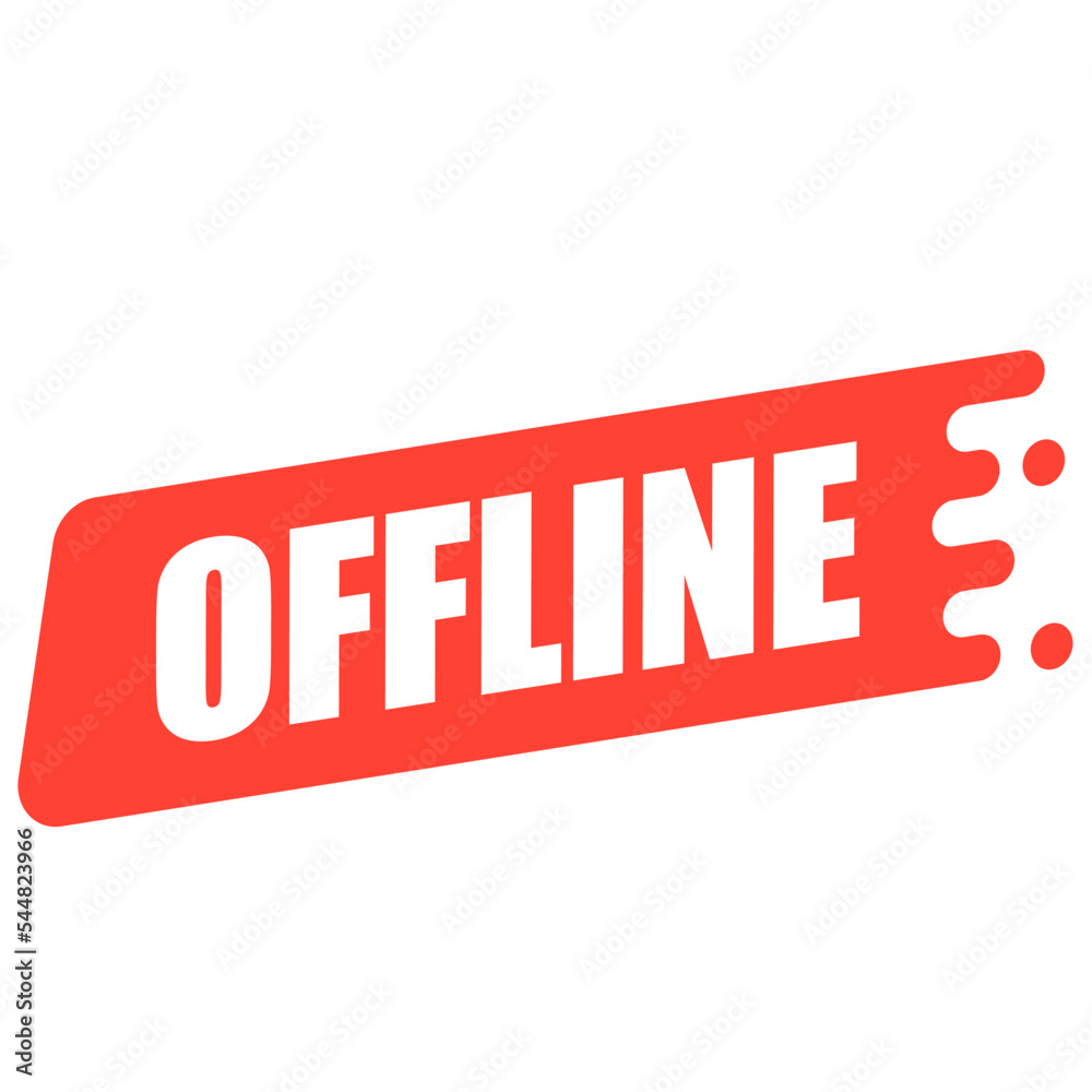 Offline symbol on the emblem. No connection Offline symbol on the emblem. No connection