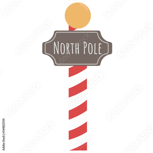 Vector illustration of North Pole Sign