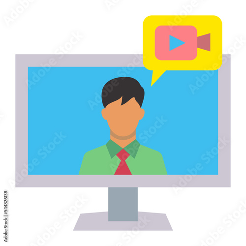 Live Stream Flat Icon