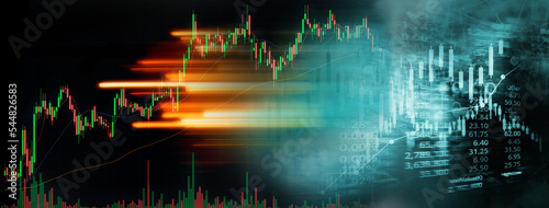 stock market graph business banner background
