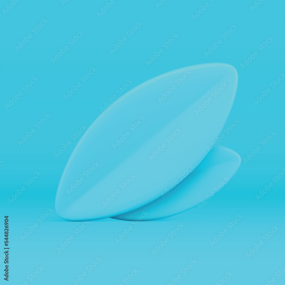 3d tree foliage two folded blue natural abstract leaves floral botanical decorative design vector 3d tree foliage two folded blue natural abstract leaves floral botanical decorative design vector