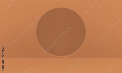 Wallpaper Mural Beige empty 3d showroom geometric studio background for product promo performance realistic vector Torontodigital.ca