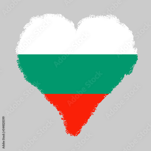 Bulgaria colorful flag in heart shape with brush stroke style isolated on grey background Free Download Bulgaria colorful flag in heart shape with brush stroke style isolated on grey background - GFXLoad