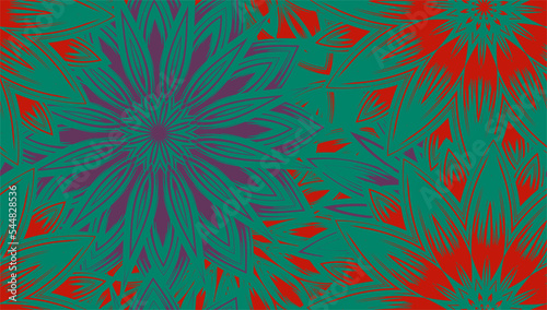 Flowers. Seamless floral background. Tracery handmade nature ethnic fabric backdrop pattern. Textile design texture. Decorative color art. Vector