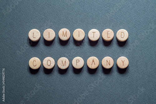 Limited company - word concept on cubes