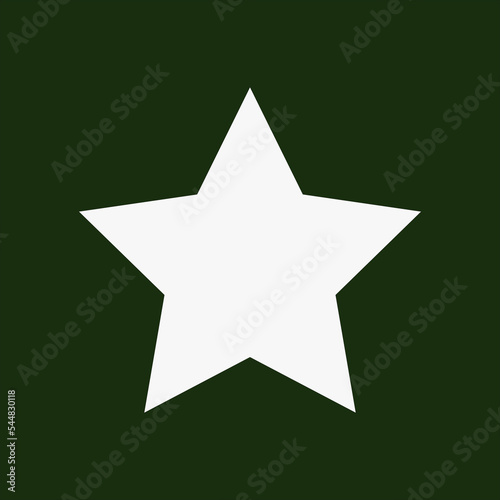 white  star icon on black