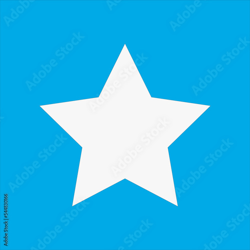 white star icon on blue sky