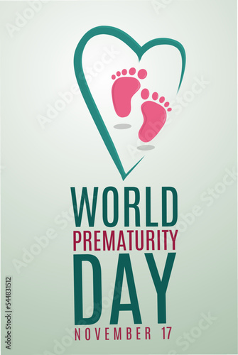World Prematurity day November 17 vector illustration, holiday concept, suitable for web banner poster or card