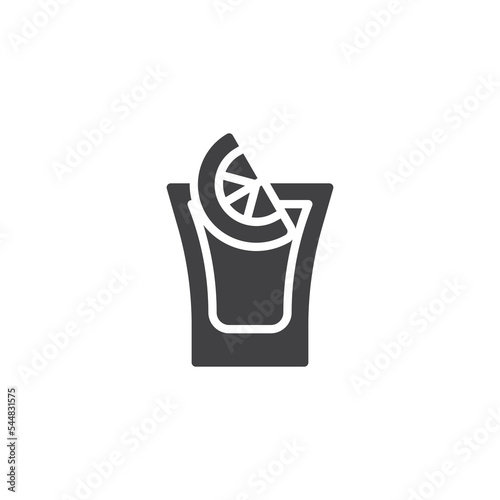 Tequila shot glass vector icon