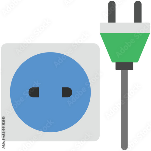 Socket Flat Illustration