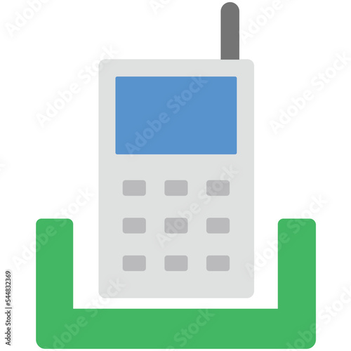 Walkie Talkie Flat Illustration