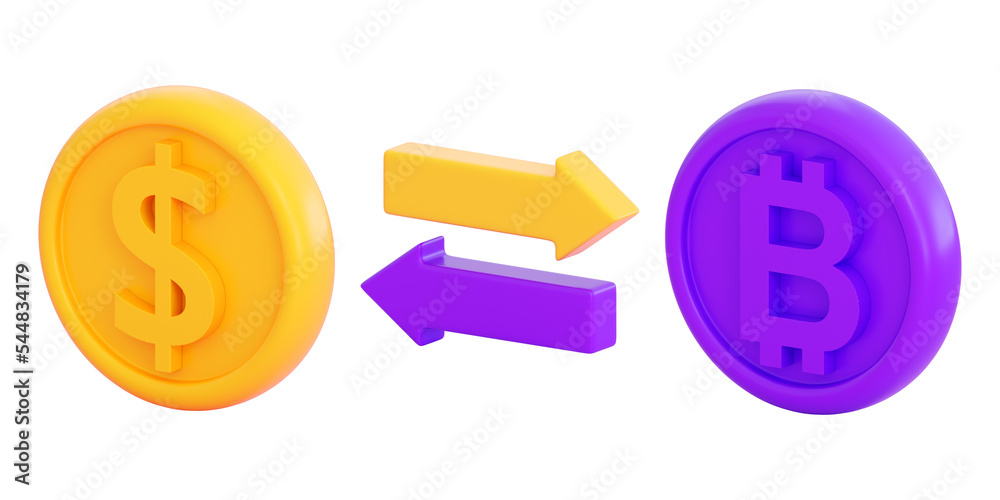 3d exchange arrow. with coins Stock exchange, business investment, trading and finance concept. Realistic 3d high quality render 3d exchange arrow. with coins Stock exchange, business investment, trading and finance concept. Realistic 3d high quality render