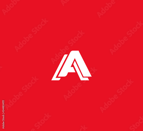 A, AA letter logo design template elements. Modern abstract digital alphabet letter logo. Vector illustration.