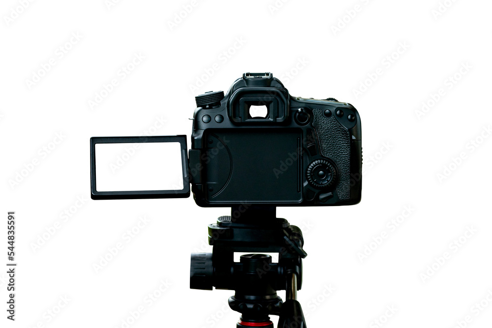 DSLR camera on tripod
