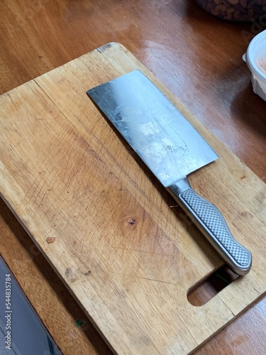 cleaver on the cutting board