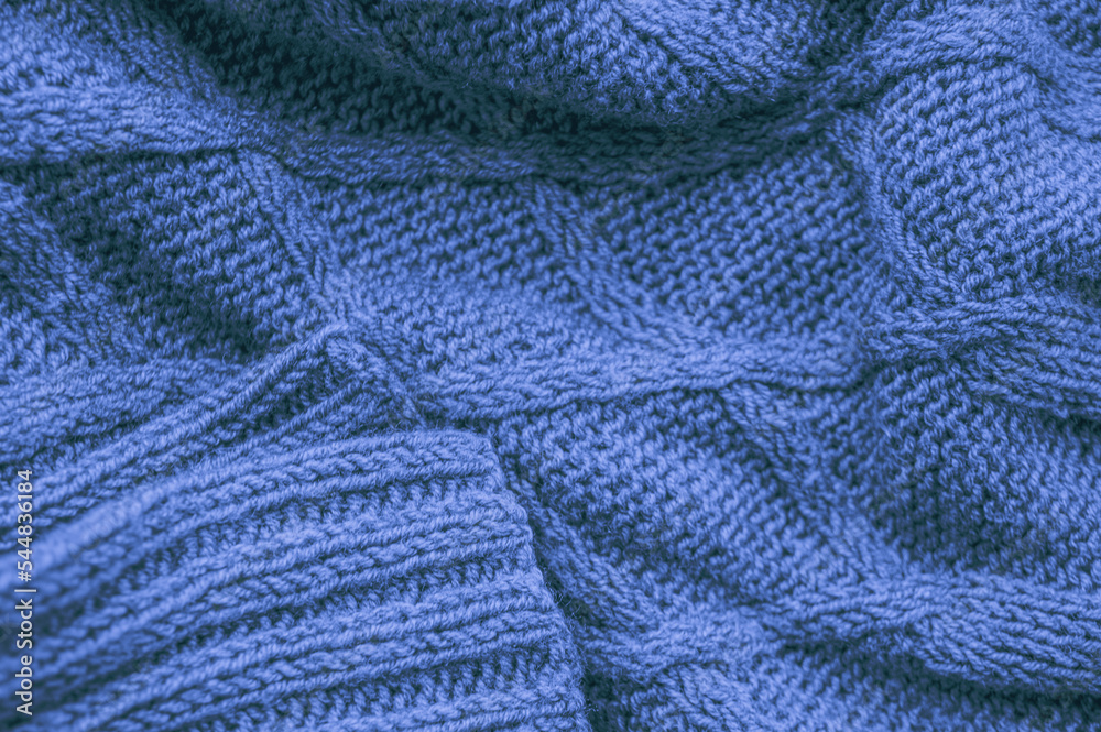 Handmade knitting background with macro wool threads. Handmade knitting background with macro wool threads.