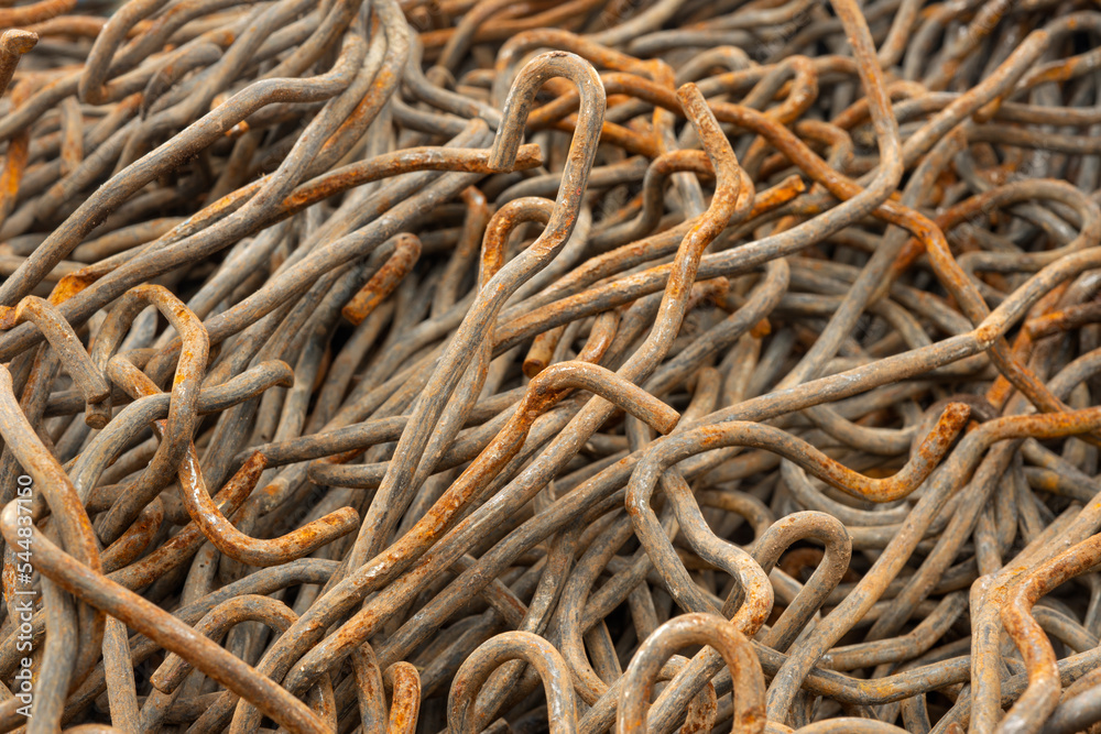Background of tangled iron ready for recycling Background of tangled iron ready for recycling