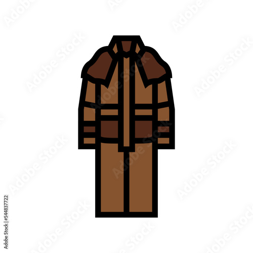 duster outerwear male color icon vector. duster outerwear male sign. isolated symbol illustration