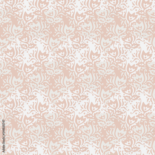 A pale floral ornament seamless vector pattern © rysunki.malunki