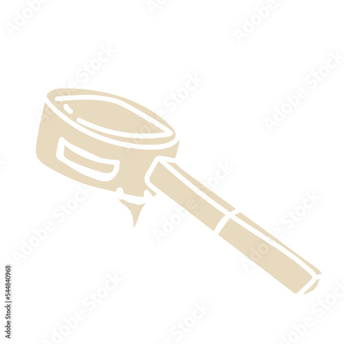 coffee machine bottomless  flat icon